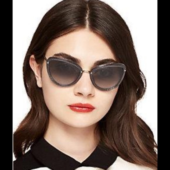 KATE SPADE Klaudia Cat Eye Glitter Sunglasses - Picture 3 of 5